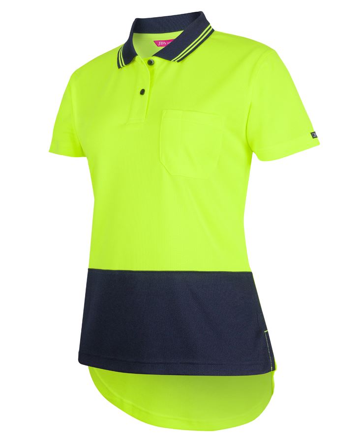 JB's Ladies Hi Vis S/S Drop Tail Polo 6HDS1