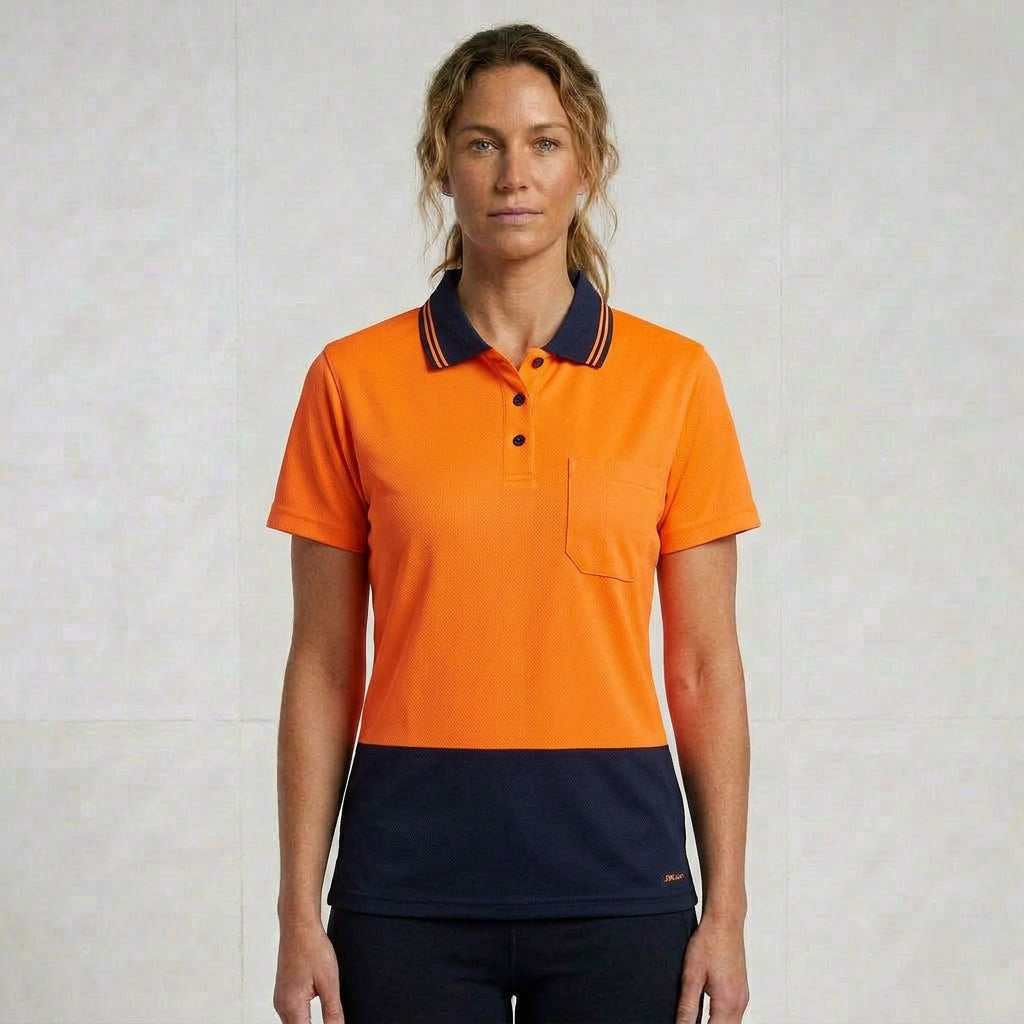 JB's Ladies Hi Vis SS Comfort Polo 6LHCP