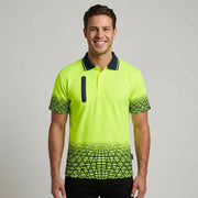 Mens Hi Vis Tracks Short Sleeve Polo ZH300