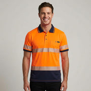 Unisex Hi Vis Segmented Tape Short Sleeve Polo ZH535