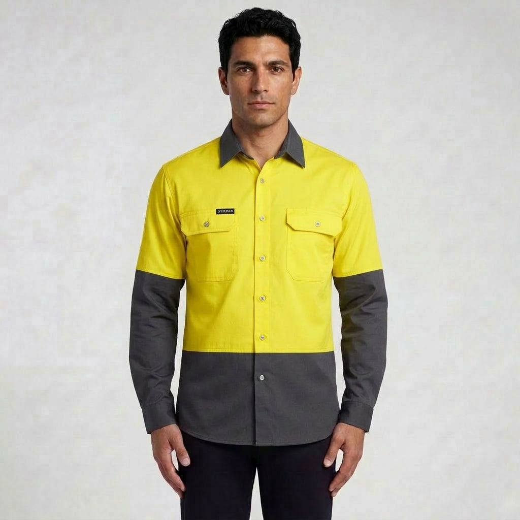 Mens Industrial Long Sleeve Shirt ZW122