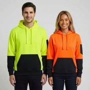 SW91 HI-VIS TWO TONE WATER RESISTANT FLEECE HOODIE