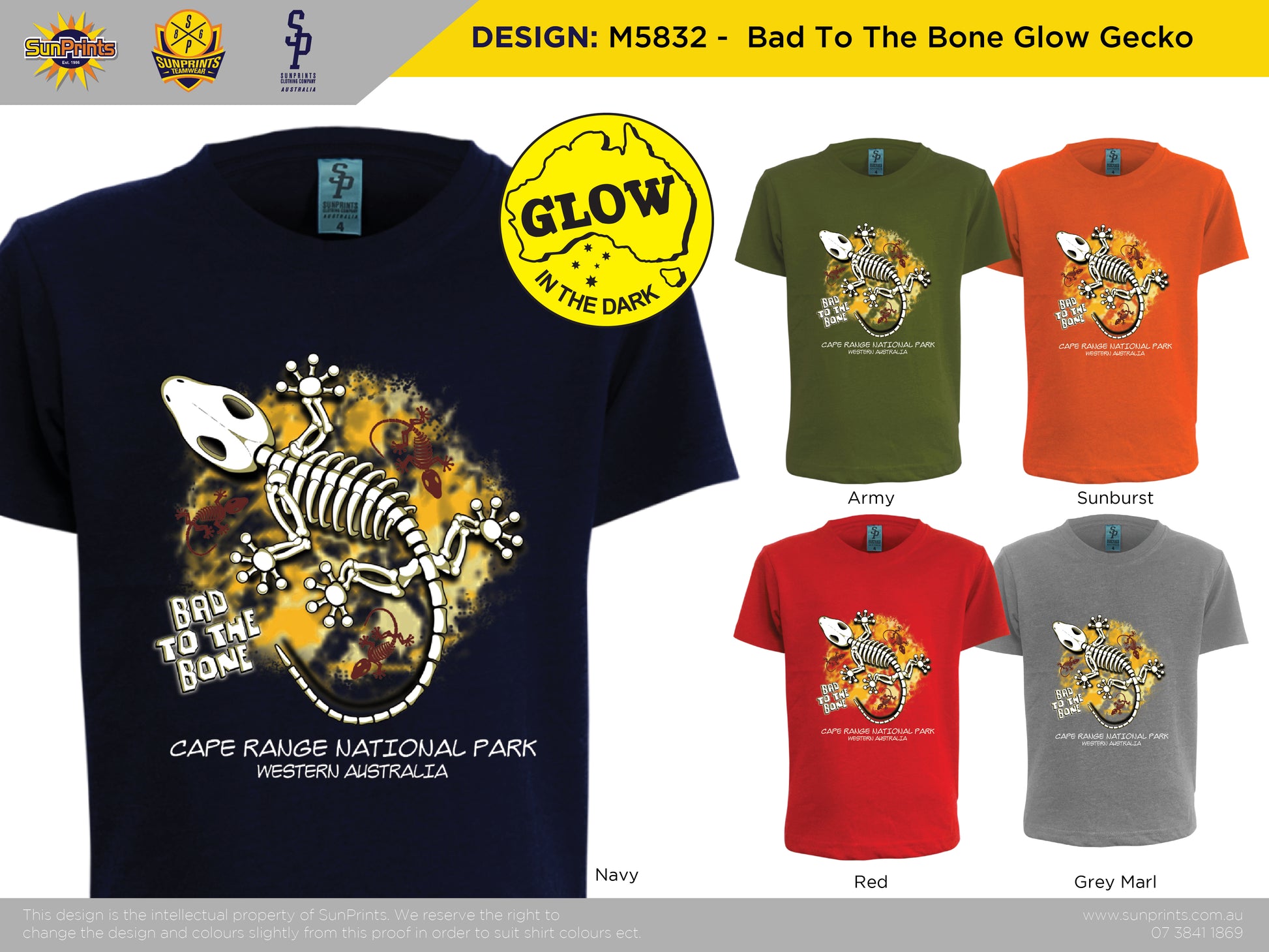 M5832 - Bad To The Bone Glow Gecko