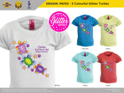 M6153 - 3 Colourful Glitter Turtles