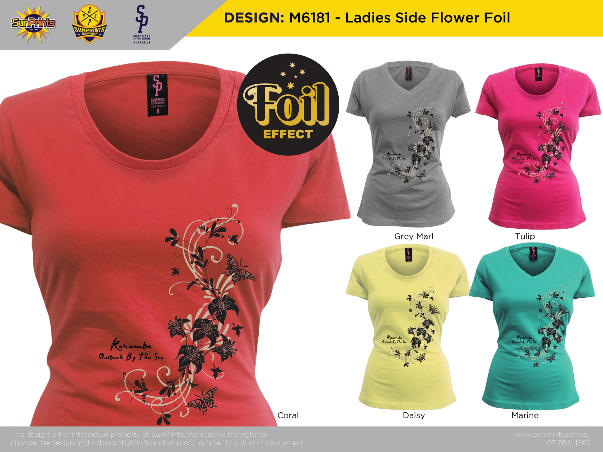 M6181 - Ladies Side Flower Foil