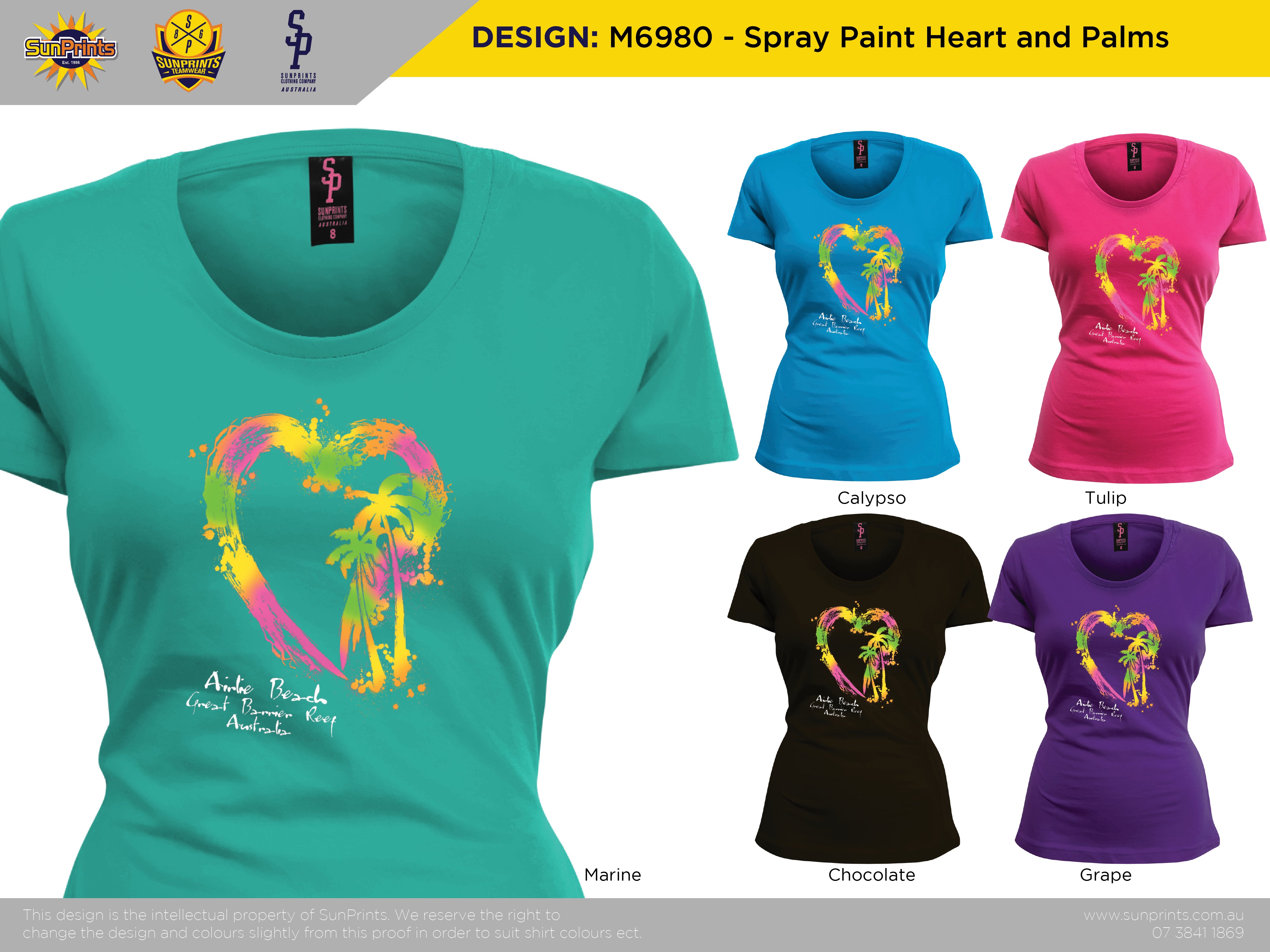 M6980 - Spray Paint Heart and Palms