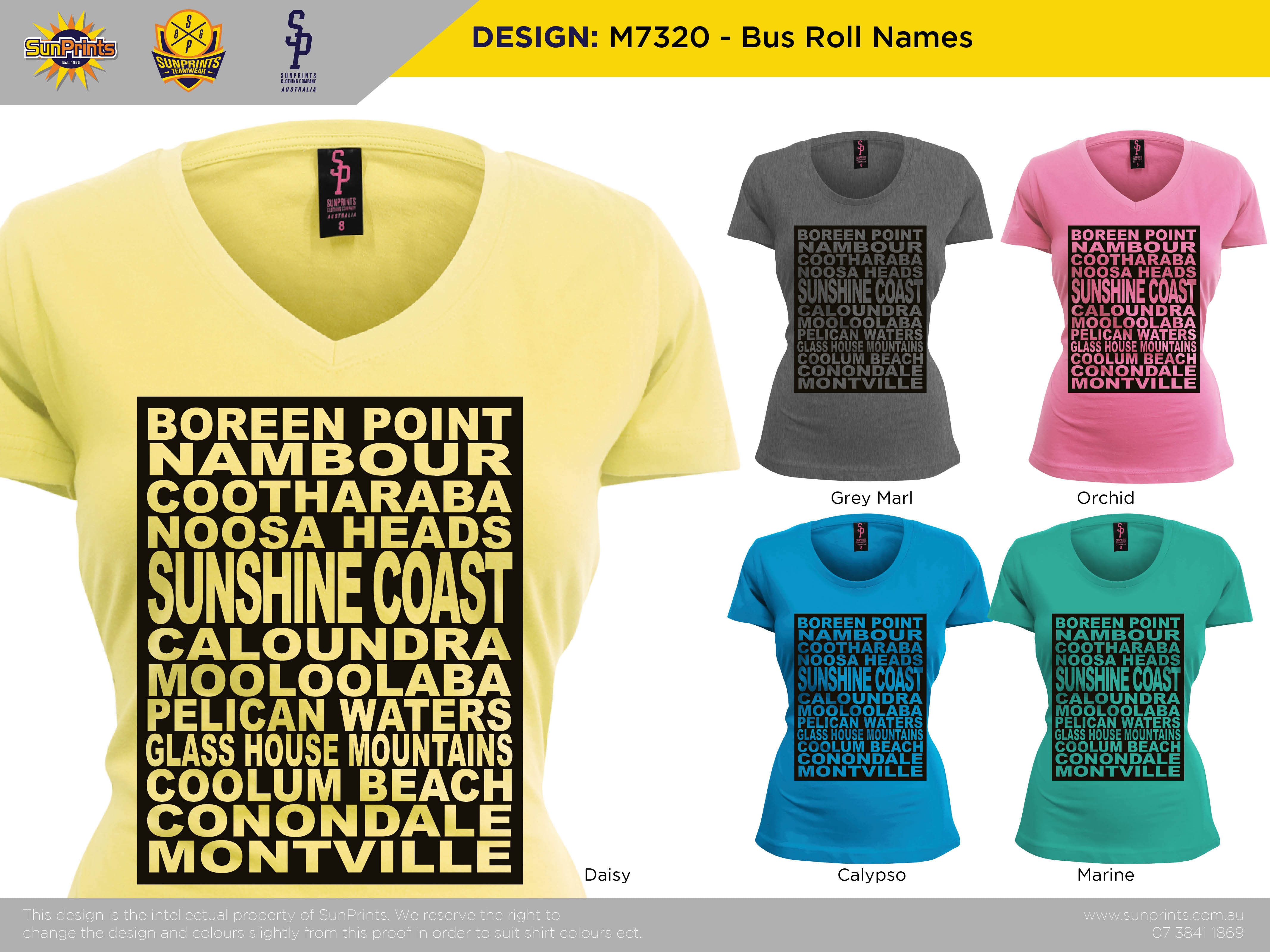 M7320 - Bus Roll Names