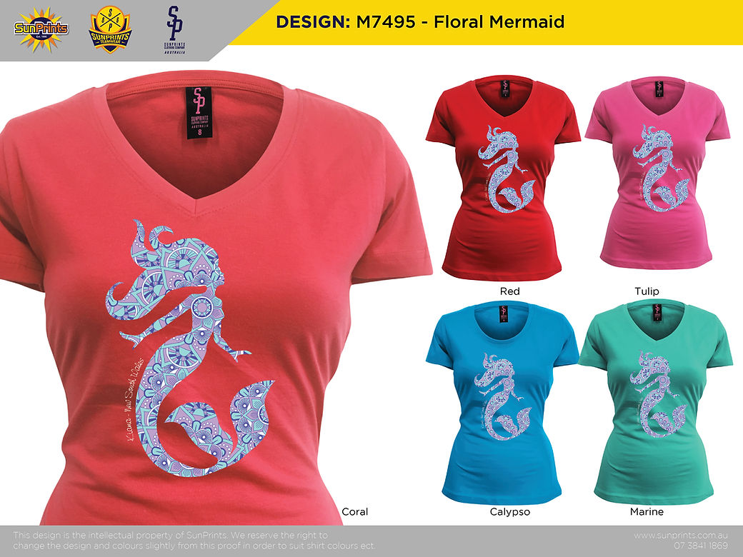 M7495 - Floral Mermaid