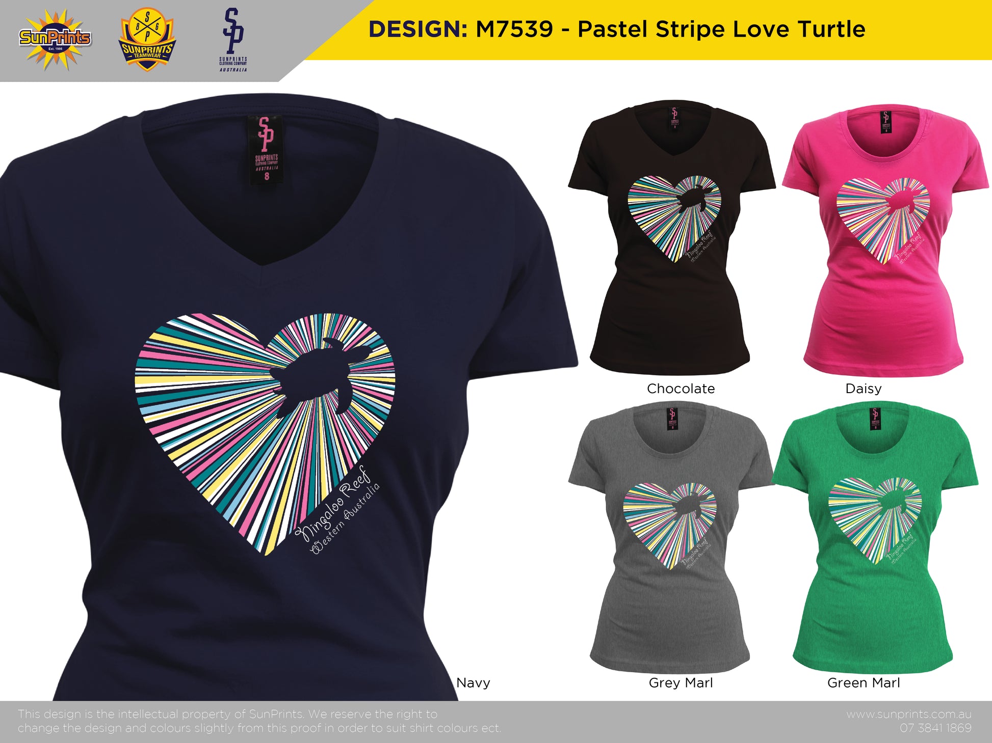 M7539 - Pastel Stripe Love Turtle