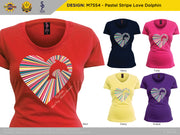 M7554 - Pastel Stripe Love Dolphin