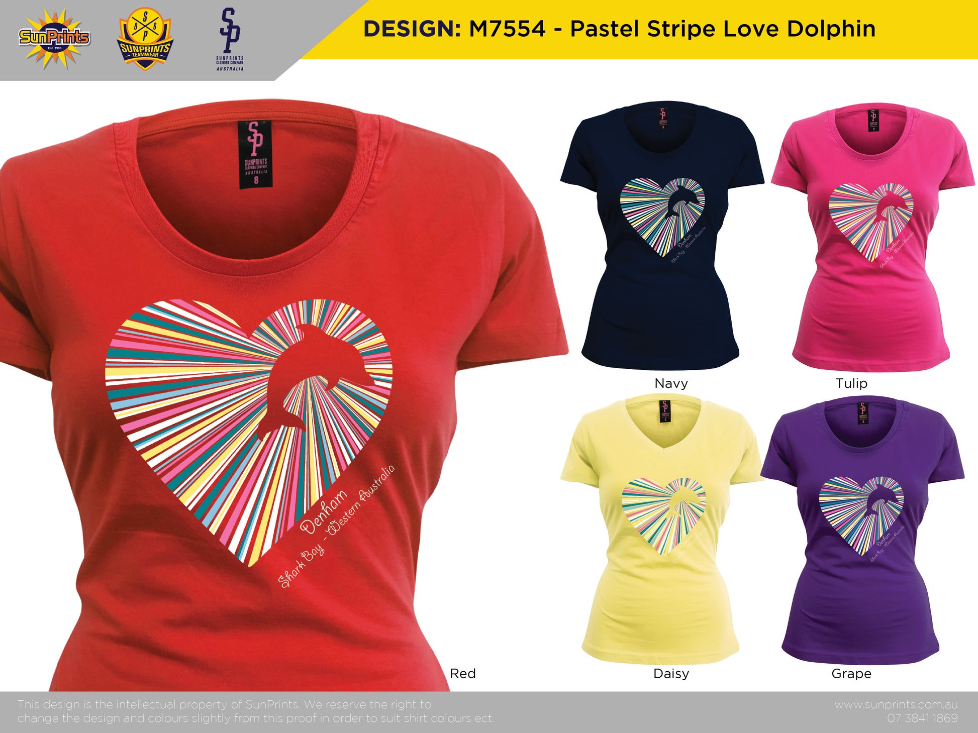 M7554 - Pastel Stripe Love Dolphin