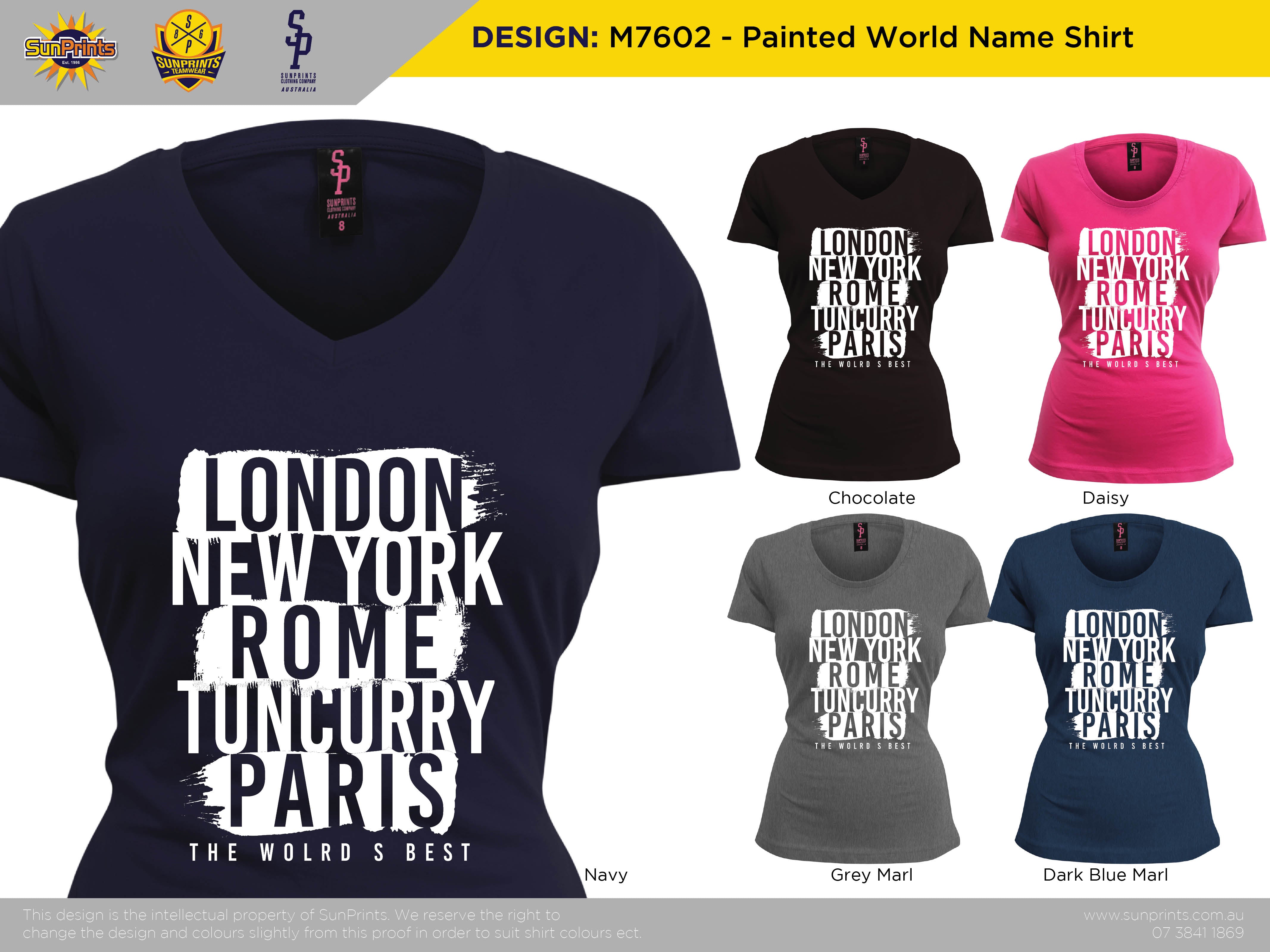 M7602 - Painted World Name Shirt