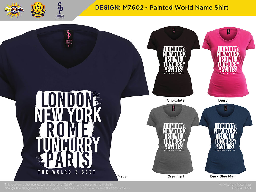 M7602 - Painted World Name Shirt