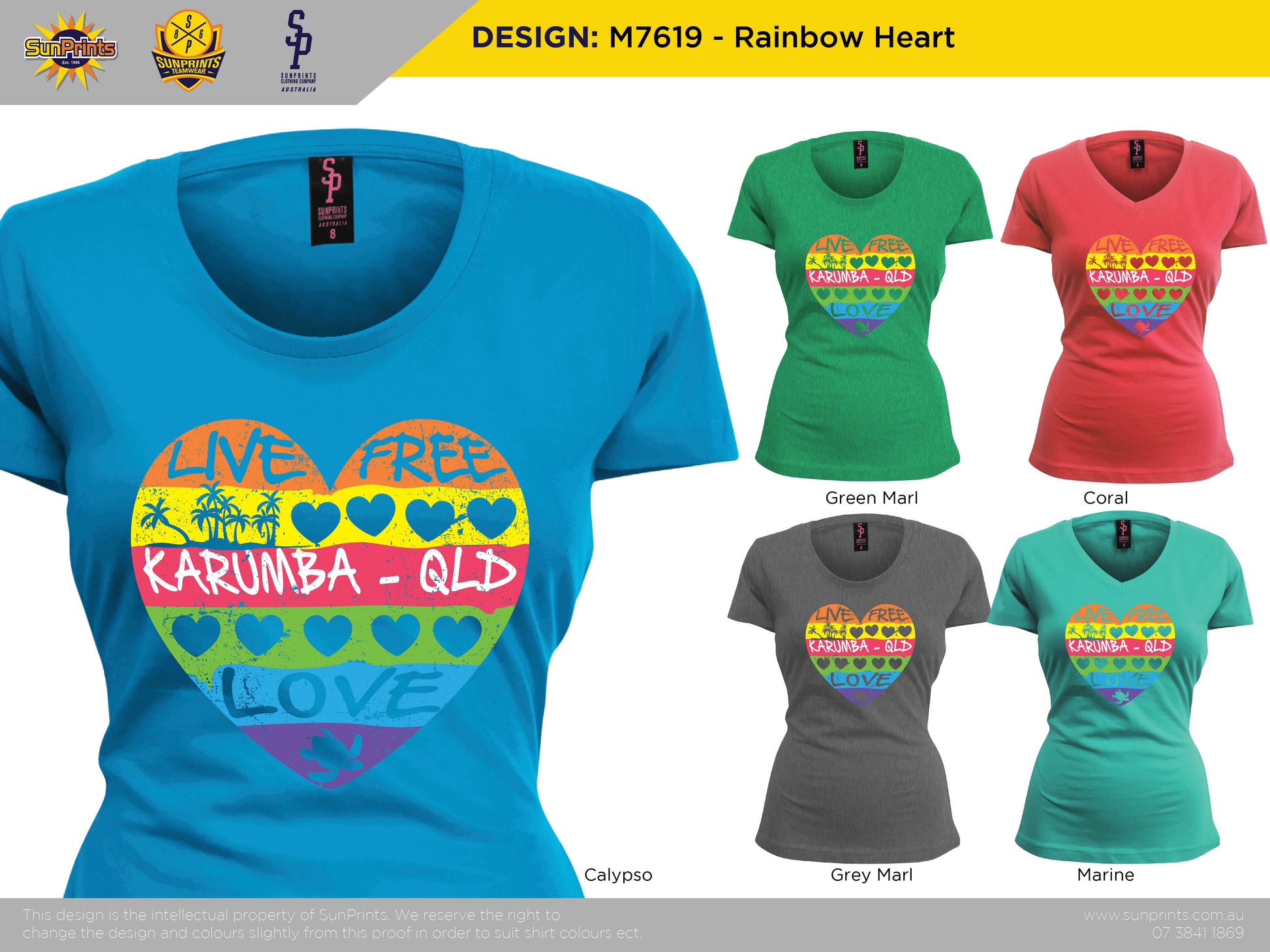 M7619 - Rainbow Heart