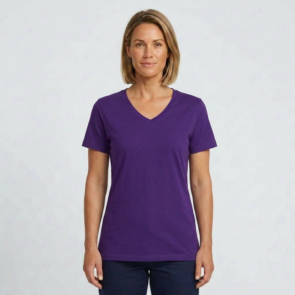 Sunprints Ladies V Neck LVT86