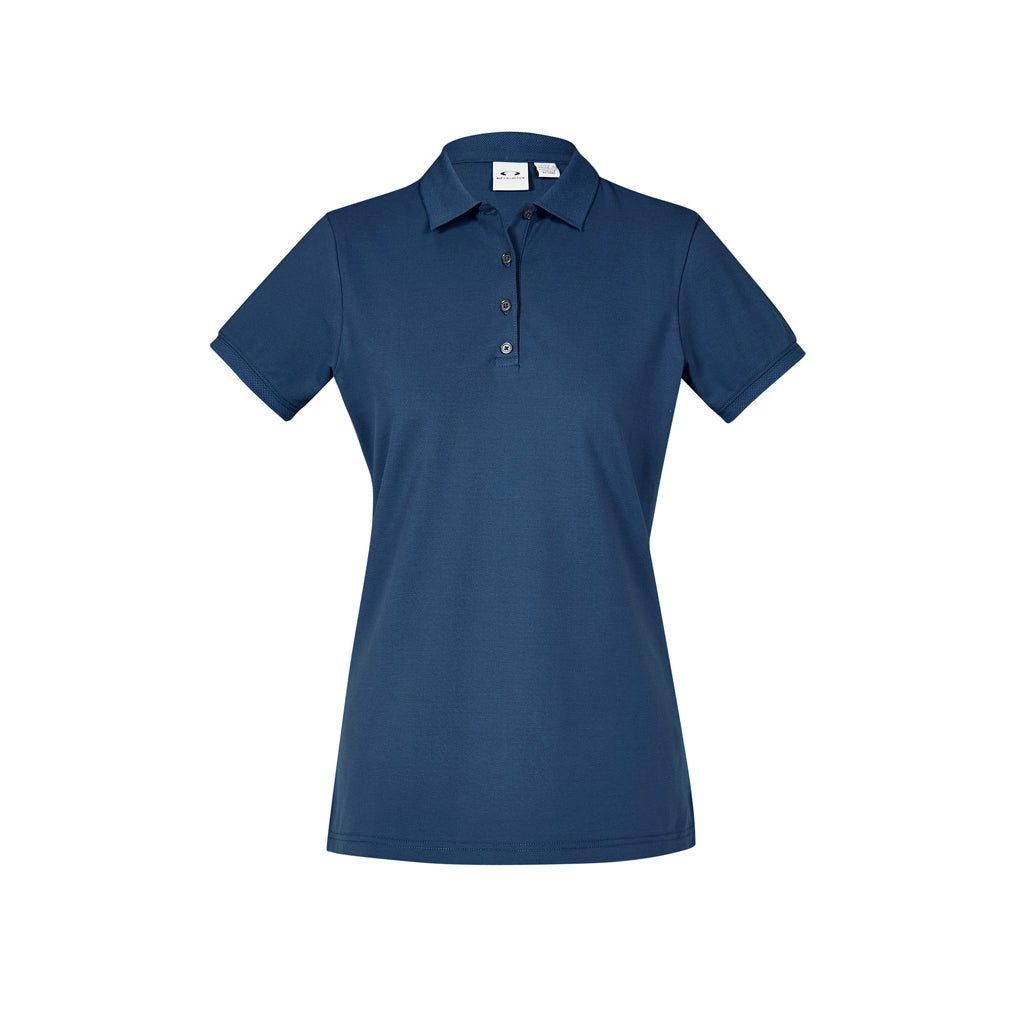 Womens City Short Sleeve Polo P105LS in Mineral Blue