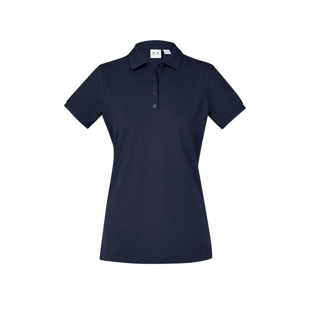 Womens City Short Sleeve Polo P105LS in Navy