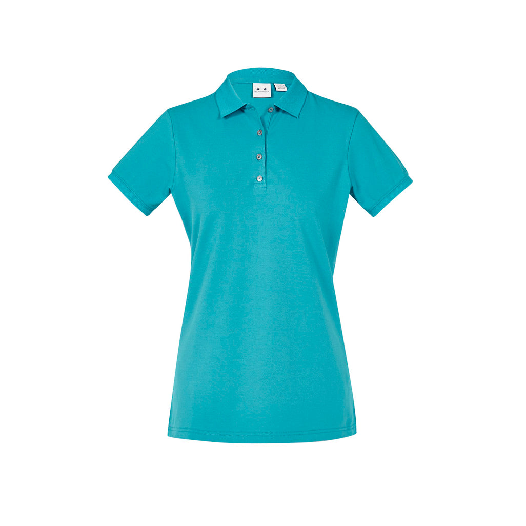 Womens City Short Sleeve Polo P105LS in Teal