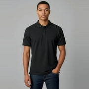 Mens Ice Short Sleeve Polo P112MS worn by model in Black