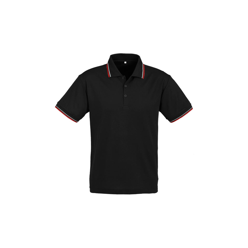 Mens Cambridge Short Sleeve Polo P227MS in Black/Red/White