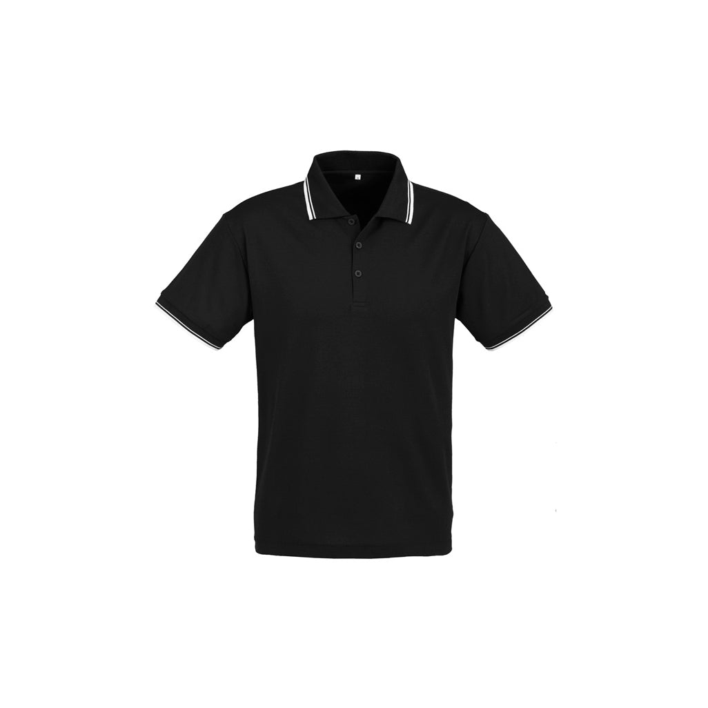 Mens Cambridge Short Sleeve Polo P227MS in Black/White/White