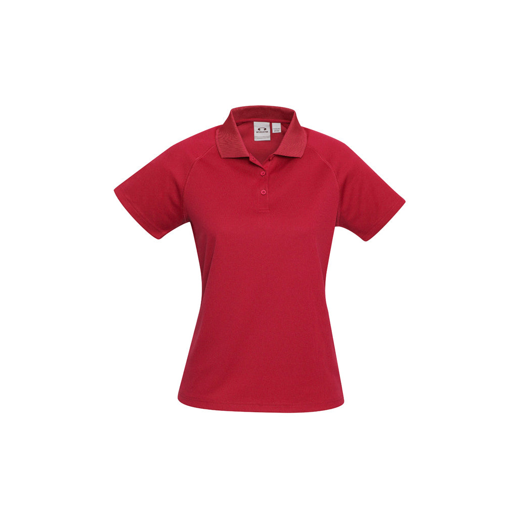 Womens Sprint Short Sleeve Polo P300LS in Red