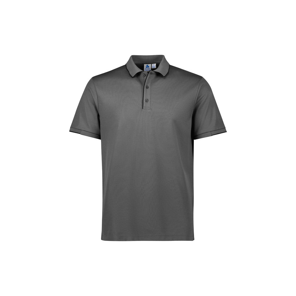 Mens Focus Short Sleeve Polo P313MS in Ash/Black