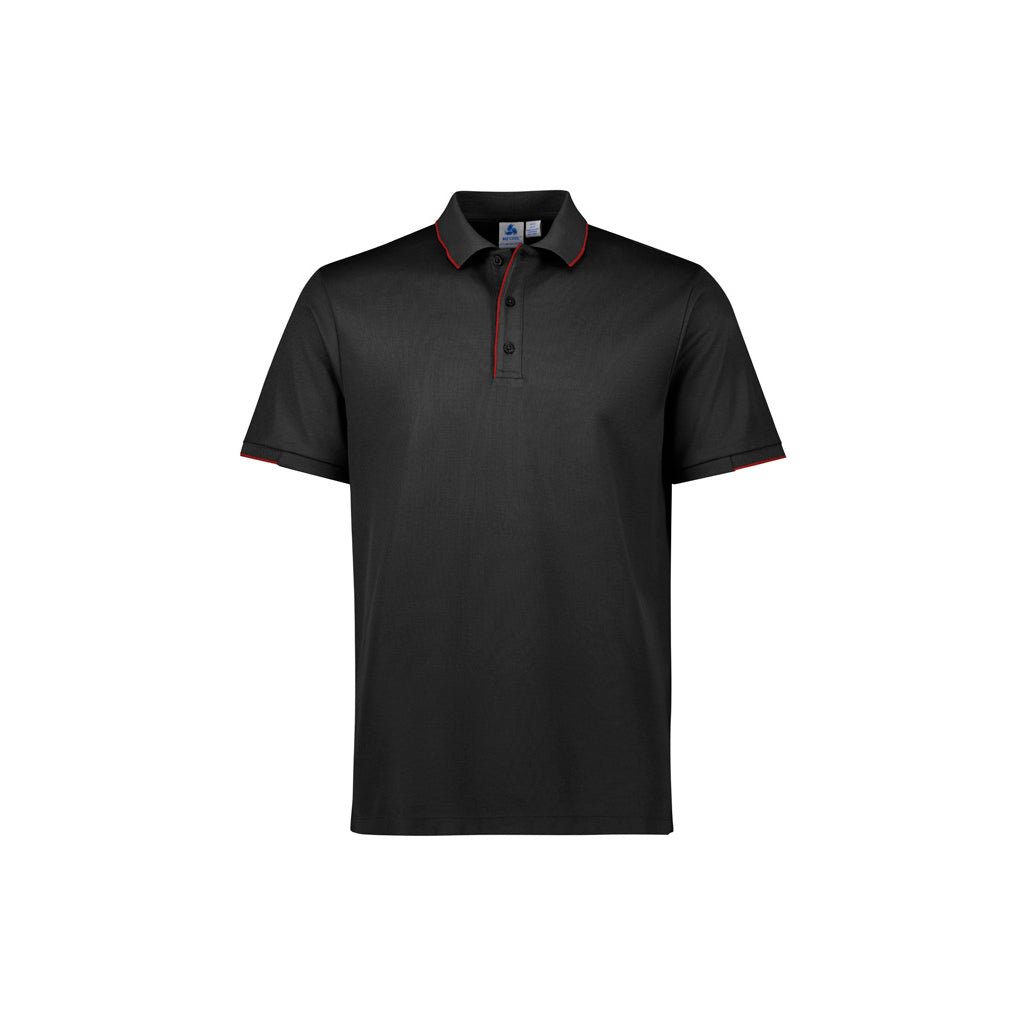 Mens Focus Short Sleeve Polo P313MS in Black/Red