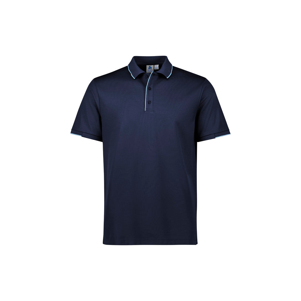 Mens Focus Short Sleeve Polo P313MS in Navy/Sky
