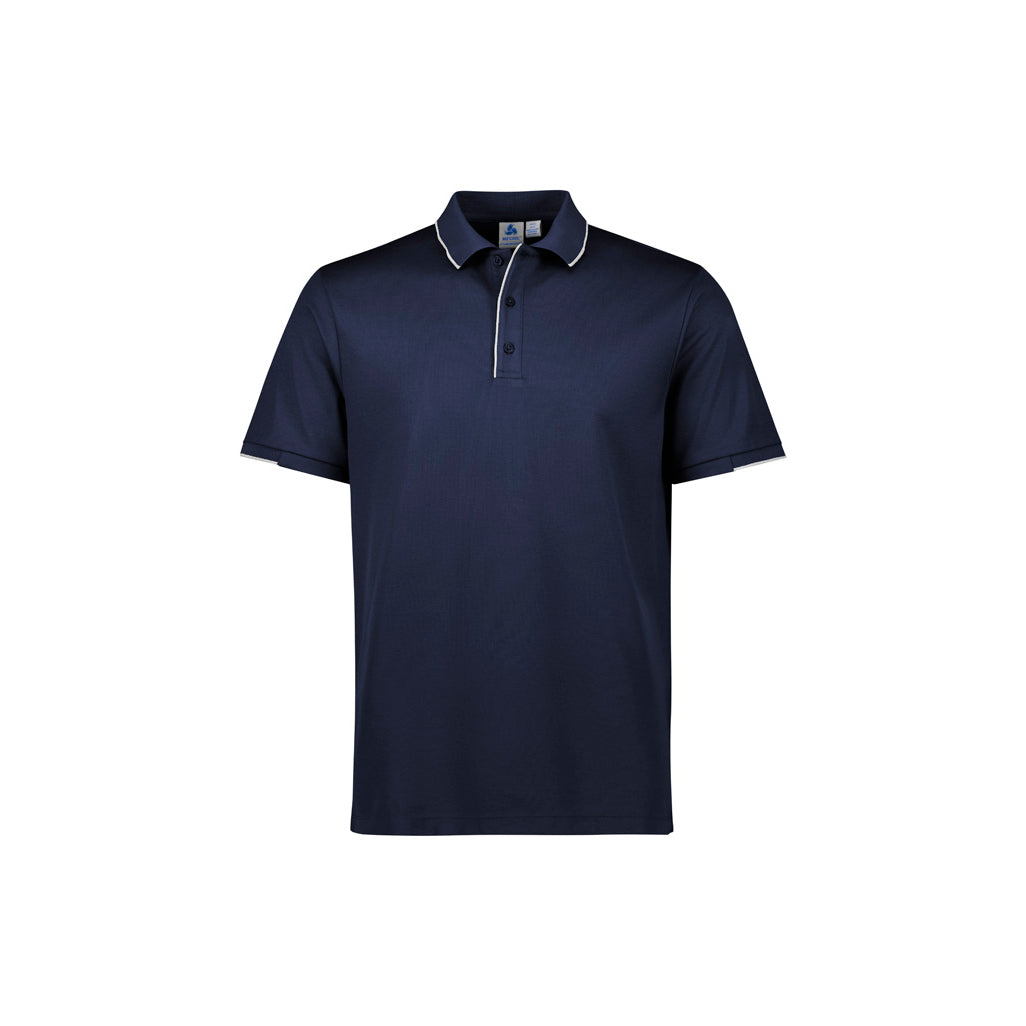 Mens Focus Short Sleeve Polo P313MS in Navy/White