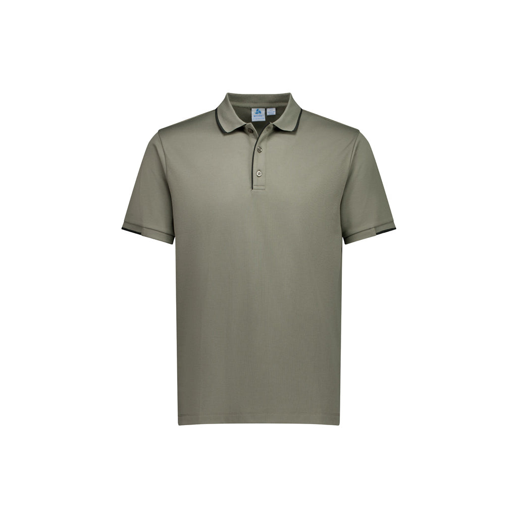 Mens Focus Short Sleeve Polo P313MS in Taupe/Black