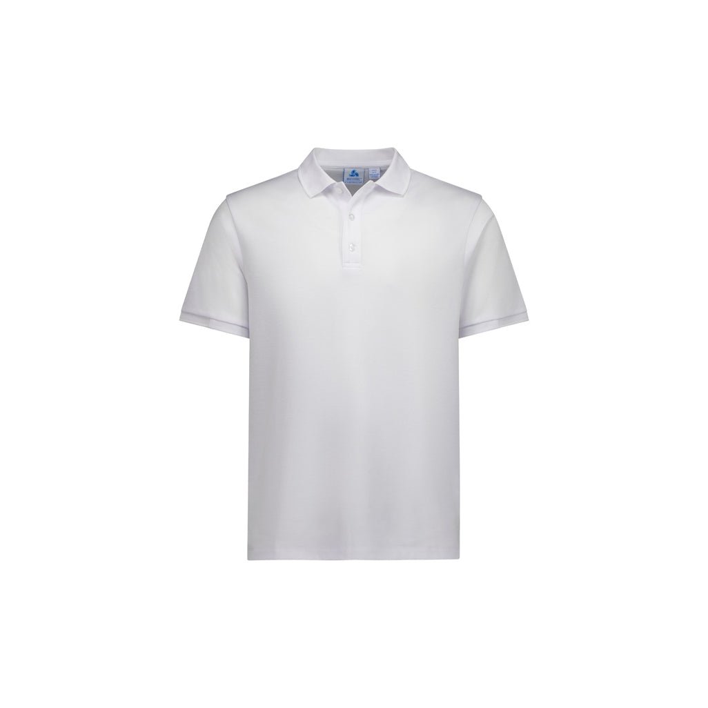 Mens Focus Short Sleeve Polo P313MS in White/White