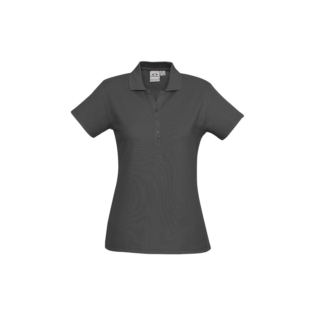 Womens Crew Short Sleeve Polo P400LS in Charcoal