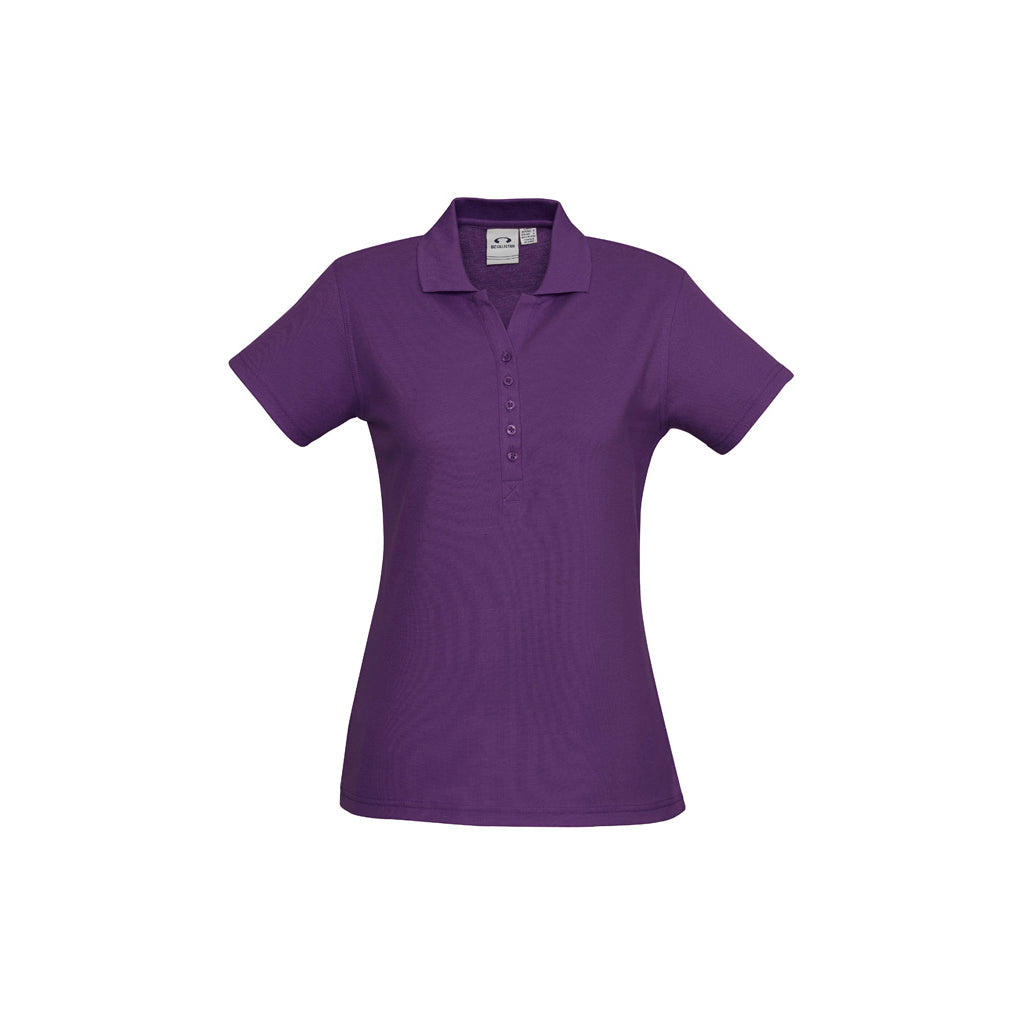Womens Crew Short Sleeve Polo P400LS in Purple