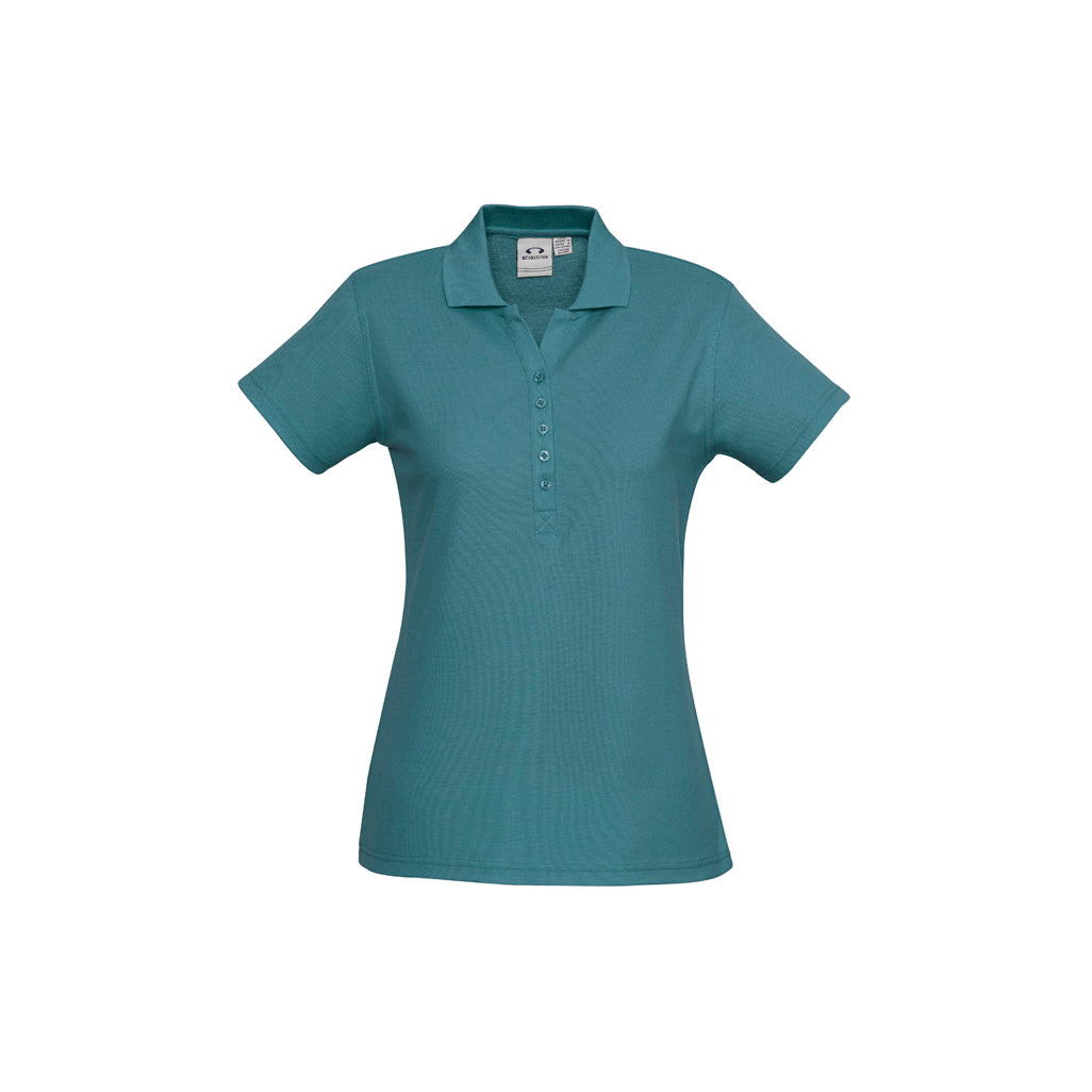 Womens Crew Short Sleeve Polo P400LS in Teal