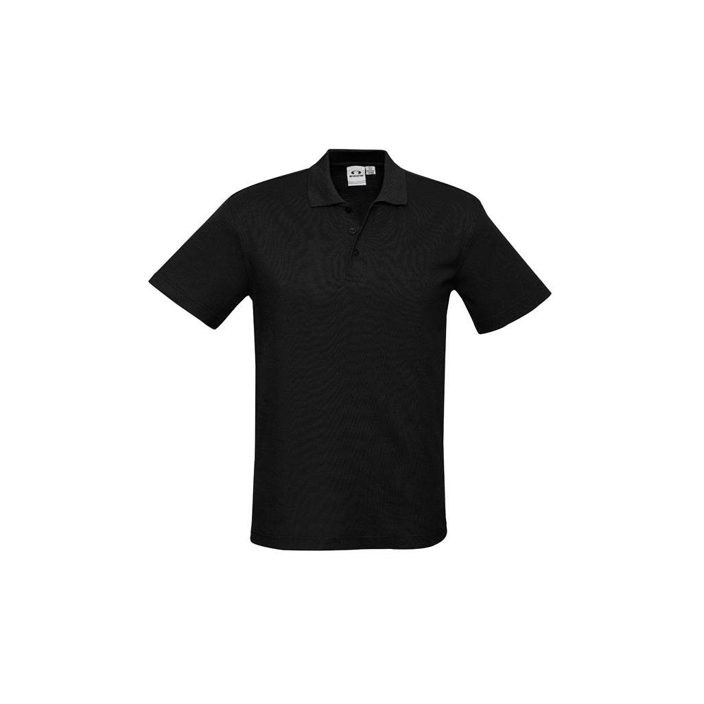 Mens Crew Short Sleeve Polo P400MS in Black