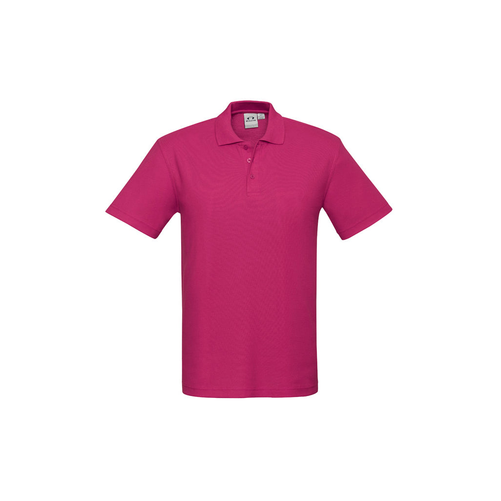 Mens Crew Short Sleeve Polo P400MS in Fuchsia