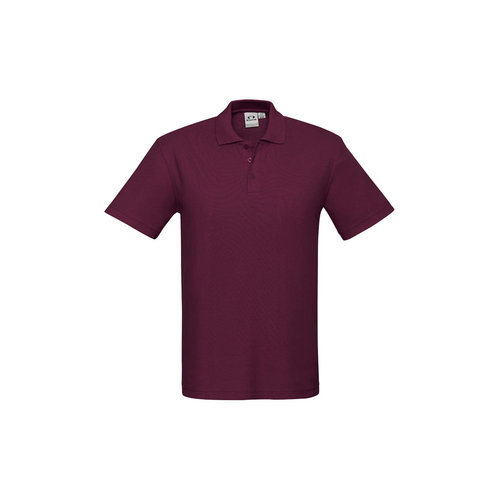 Mens Crew Short Sleeve Polo P400MS in Maroon