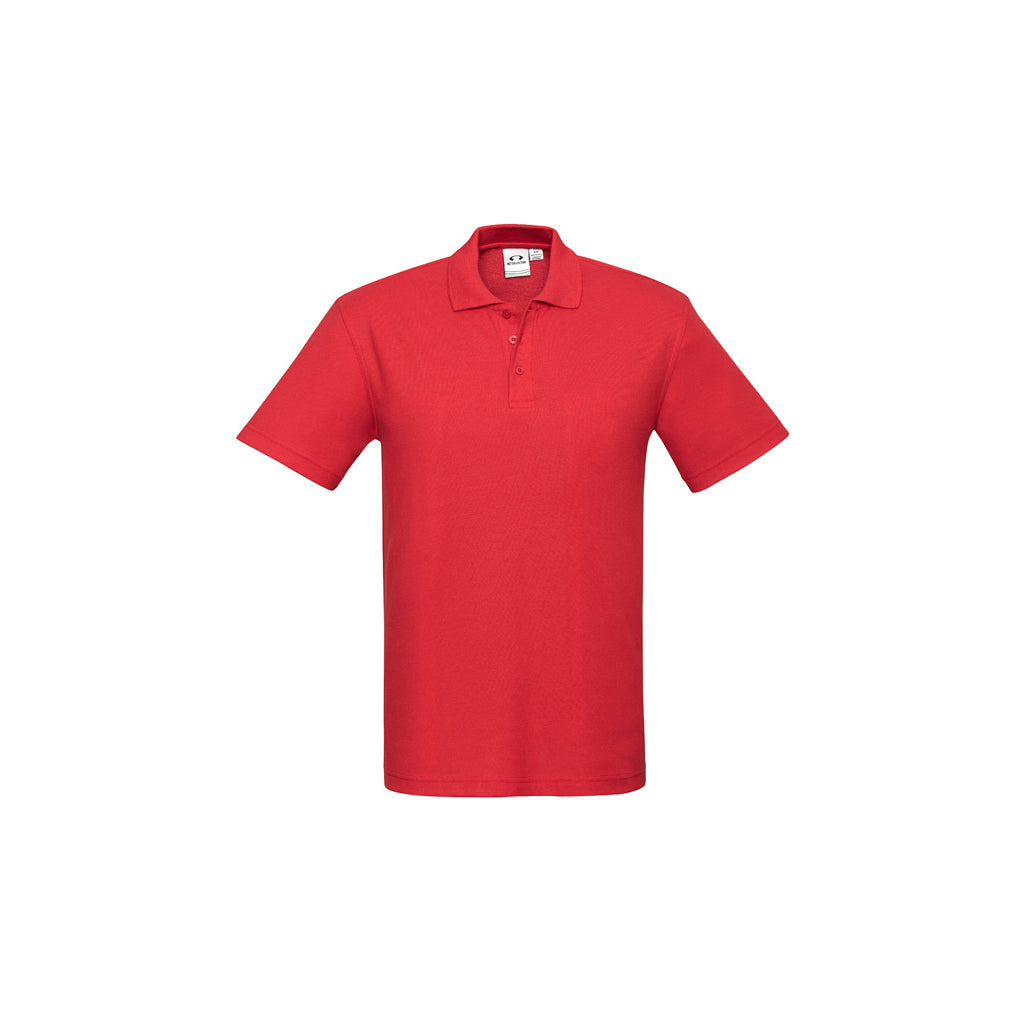 Mens Crew Short Sleeve Polo P400MS in Red