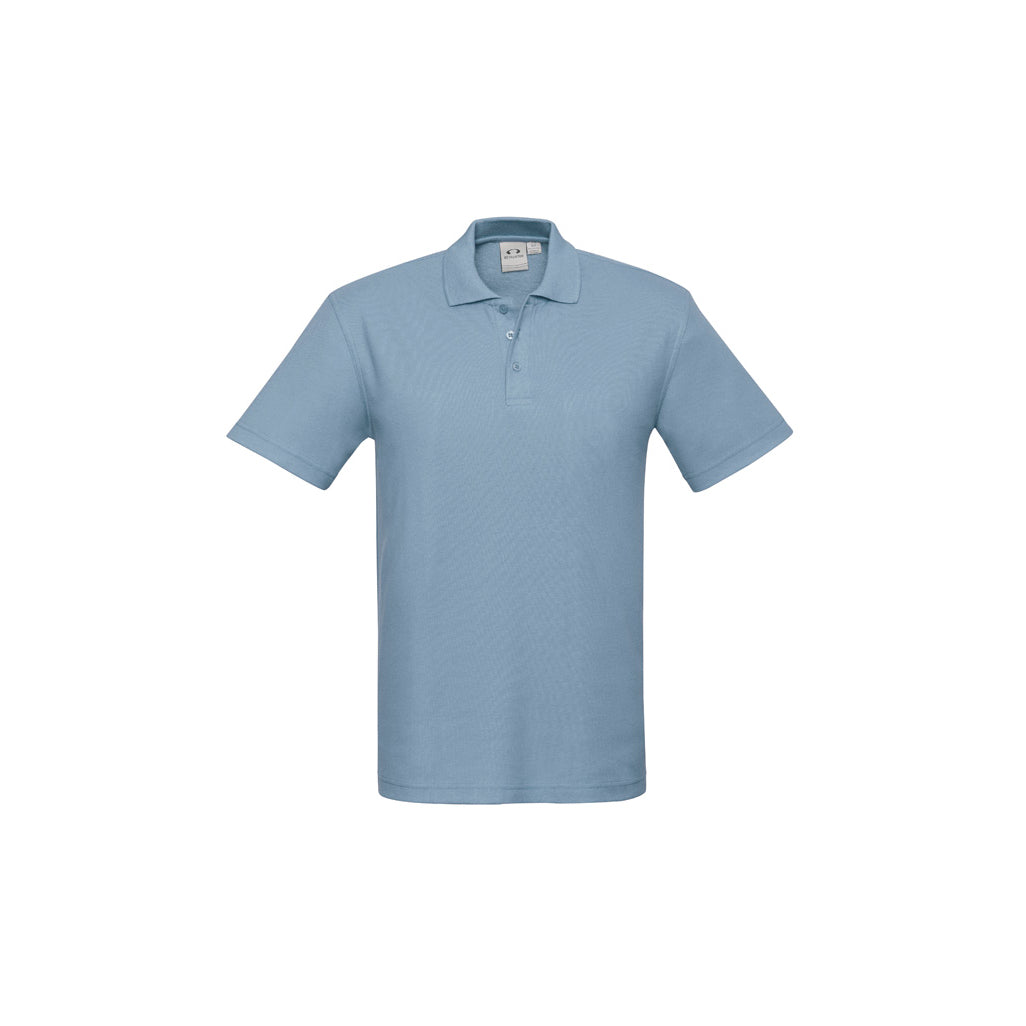 Mens Crew Short Sleeve Polo P400MS in Spring Blue