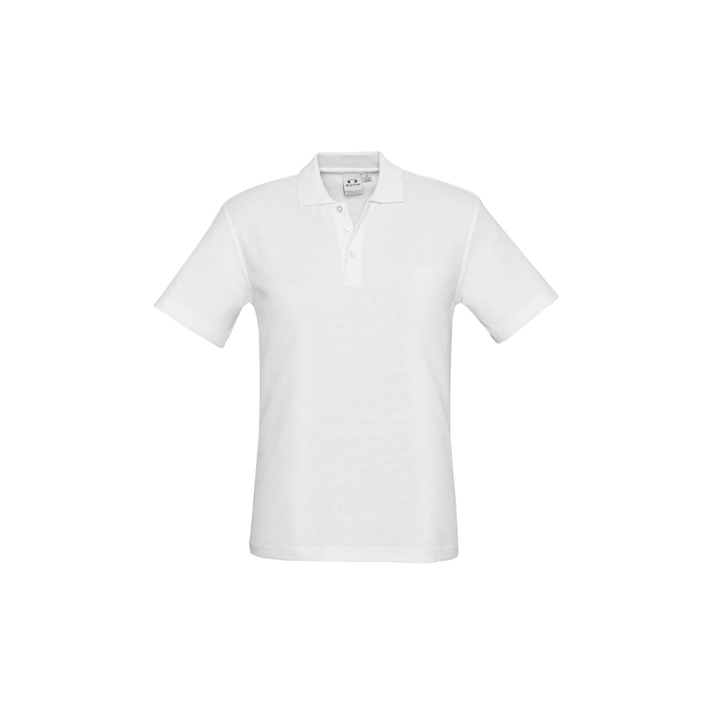 Mens Crew Short Sleeve Polo P400MS in White