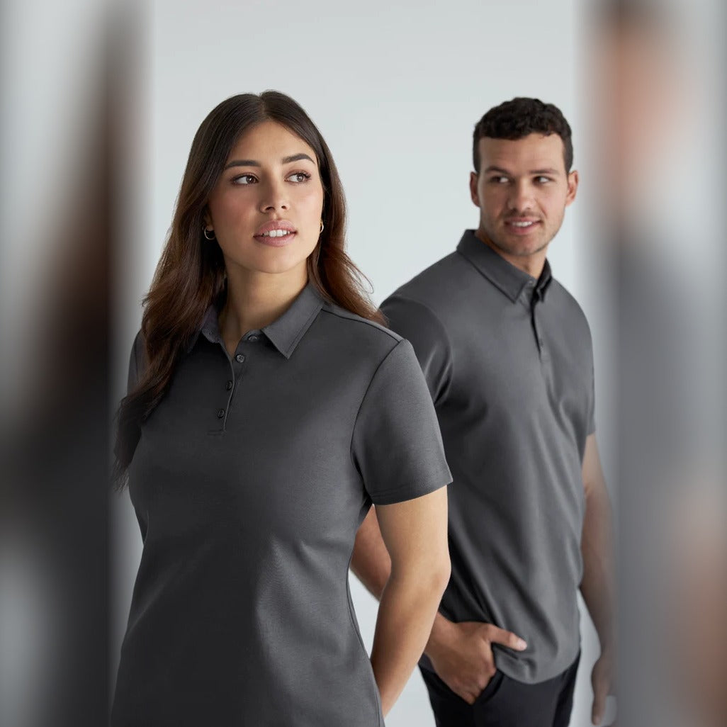 Mens Lotus Short Sleeve Polo P515MS in Charcoal