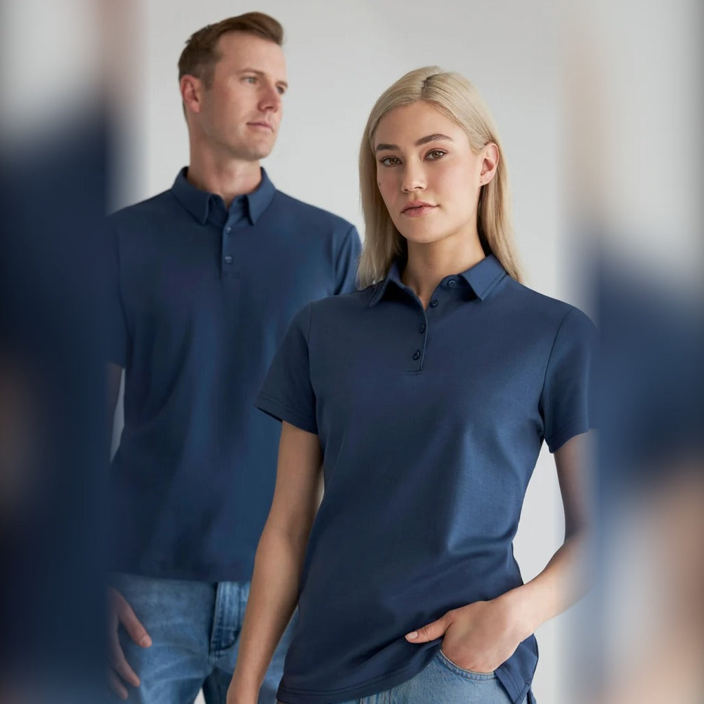 Mens Lotus Short Sleeve Polo P515MS in Mineral Blue