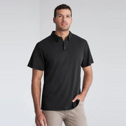 Mens Lotus Short Sleeve Polo P515MS worn by model in Black