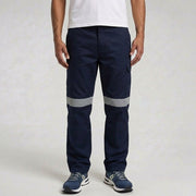 Unisex Adults Cotton Drill Work Pants With Reflective Tape WK1234