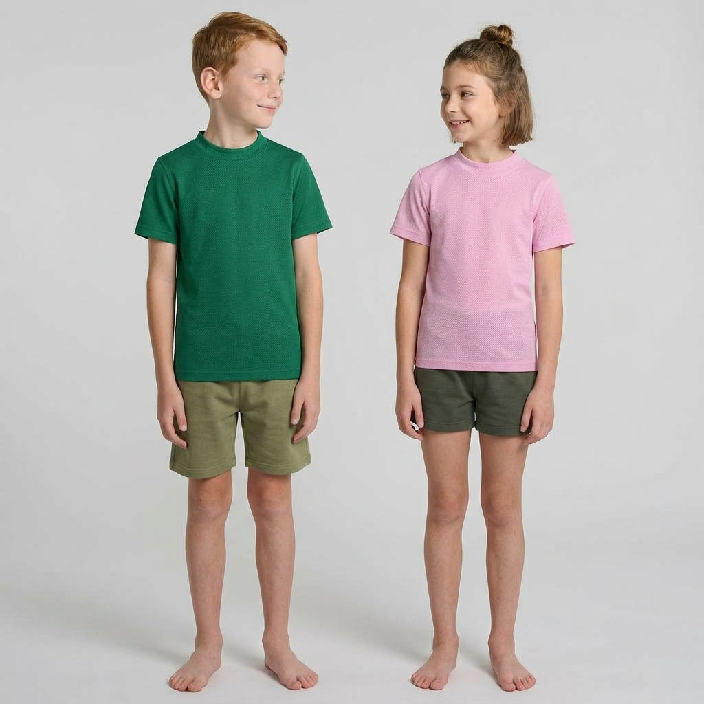 Kids Plain Breezeway Micromesh Tee Shirt CT1208