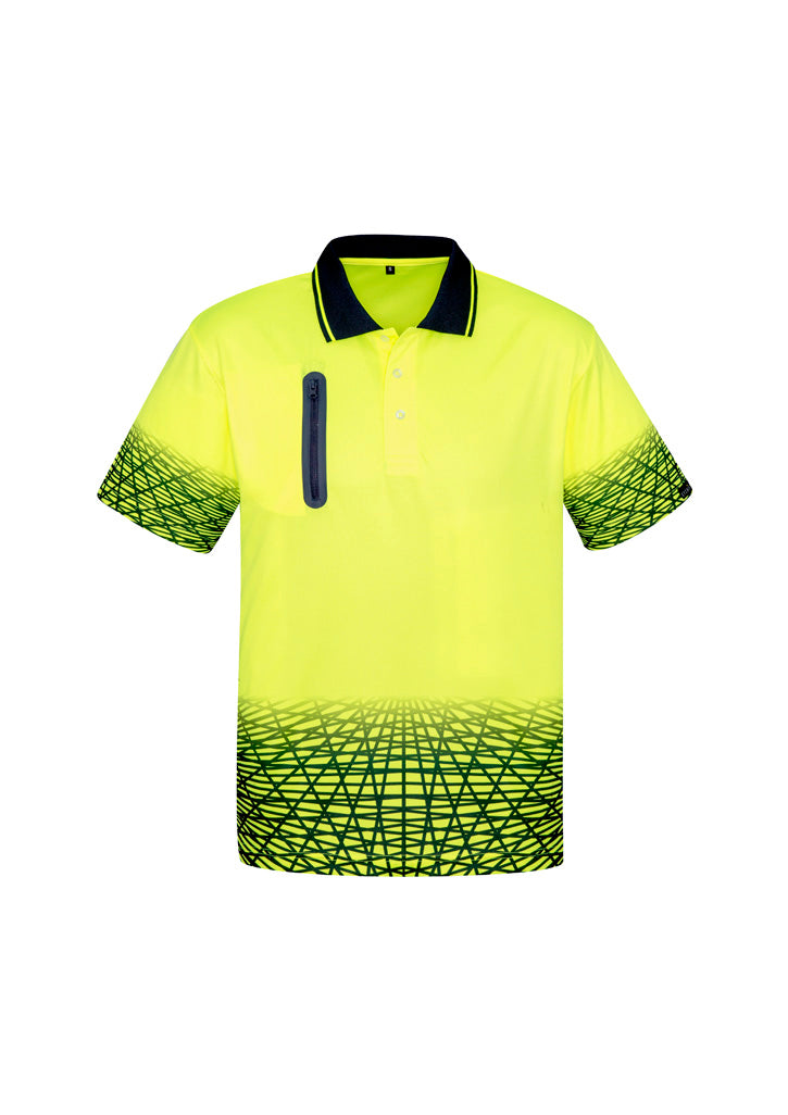 Mens Hi Vis Tracks Short Sleeve Polo ZH300