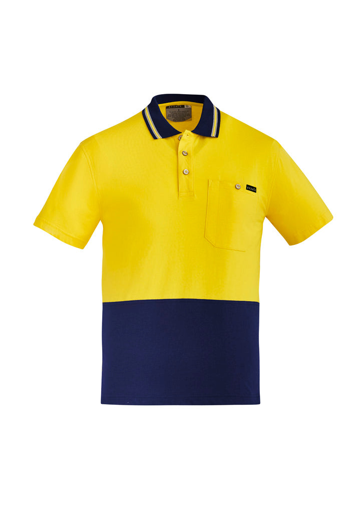 Mens Hi Vis Cotton Short Sleeve Polo ZH435