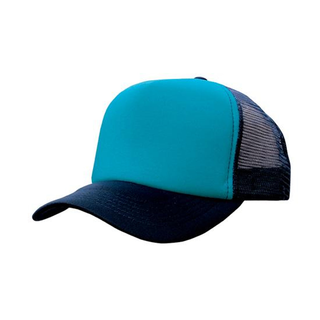 Truckers Mesh Cap 3803 in Cyan/Navy