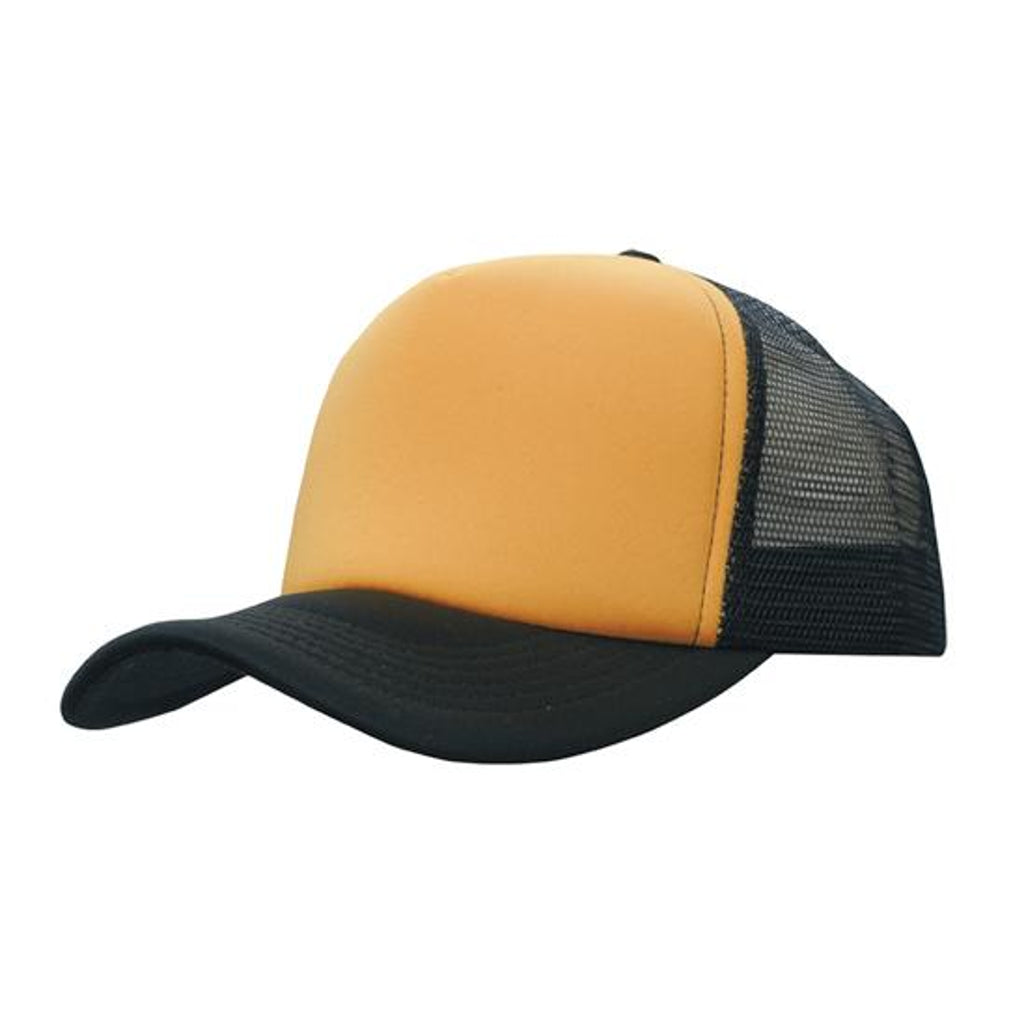 Truckers Mesh Cap 3803 in Gold/Black